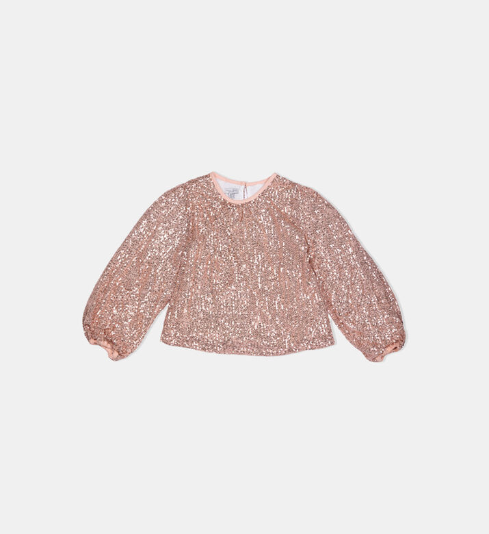 Girl Sequin Embellished Top