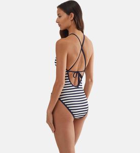 لباس سباحة قطعة واحدة برقبة عالية ريترو