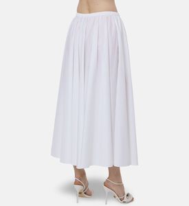 Patou Elasticated-waist Midi Skirt, Model View