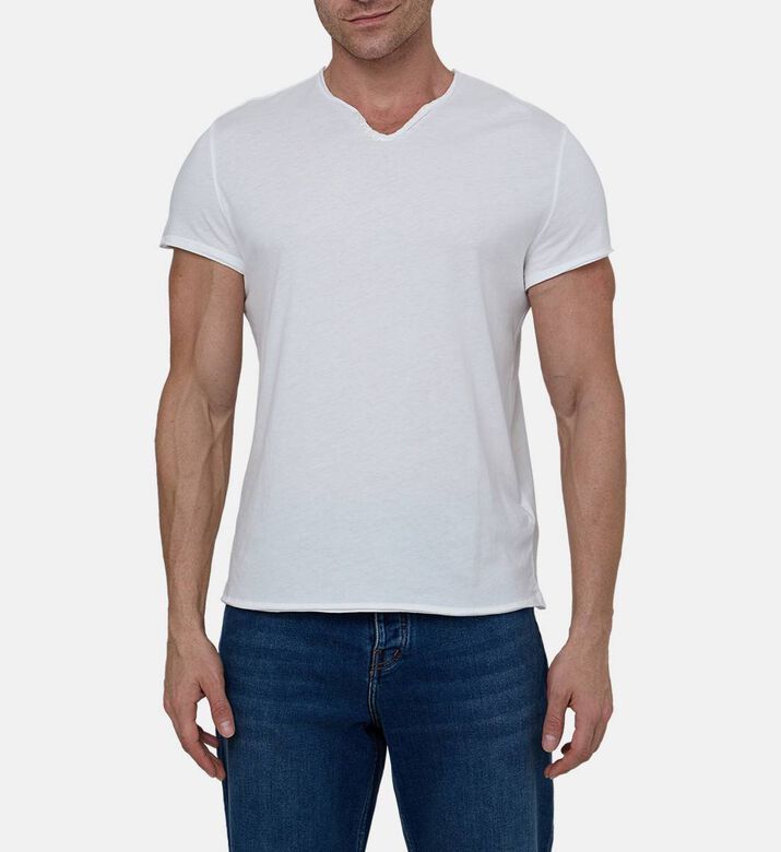 Monastir Henley-neck Cotton T-shirt