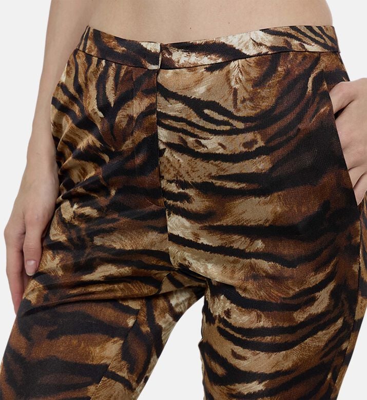 Ronny Kobo Leopard-print Regular-fit Pants, Model View