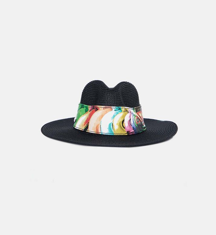 Colorful Fruits-print Fedora-style Hat