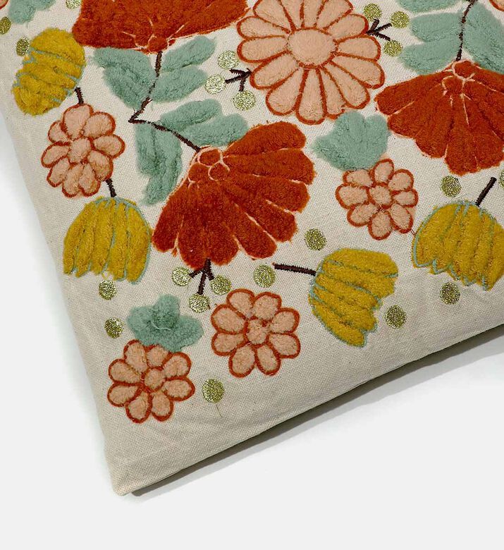 Home Deco and More Azalea Cotton Square Cushion, Packshot View