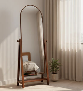 Home Deco and More Dorry Mango Wood Standing Mirror, Packshot View