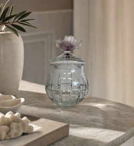 Cristal de Paris Floral Stopper Glass Jar, Model View