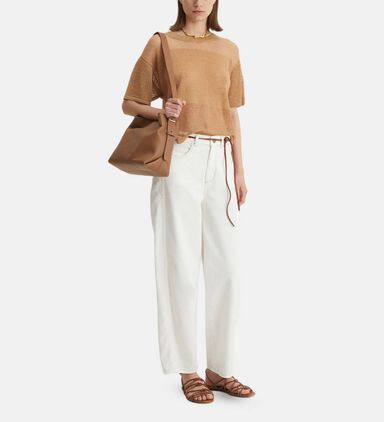 Knit Cropped T-shirt