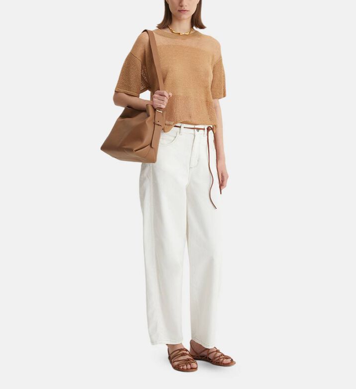 Knit Cropped T-shirt