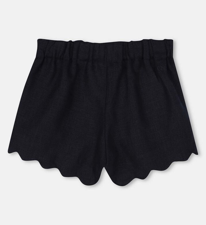Scalloped Hem Shorts
