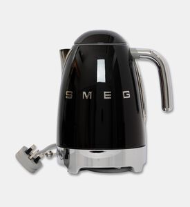 Smeg Standard Stainless Steel Kettle, Black, Packshot View