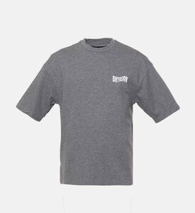 تيشيرت قطن بطبعة شعار العلامة بياقة مستديرة