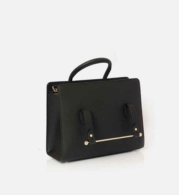 Strathberry The Strathberry Midi Tote Bag, Black, Packshot View Strathberry The Strathberry Midi Tote Bag, Black, Packshot View