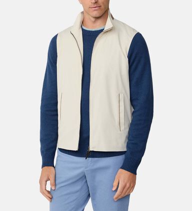 Full-zip Front High-neck Vest