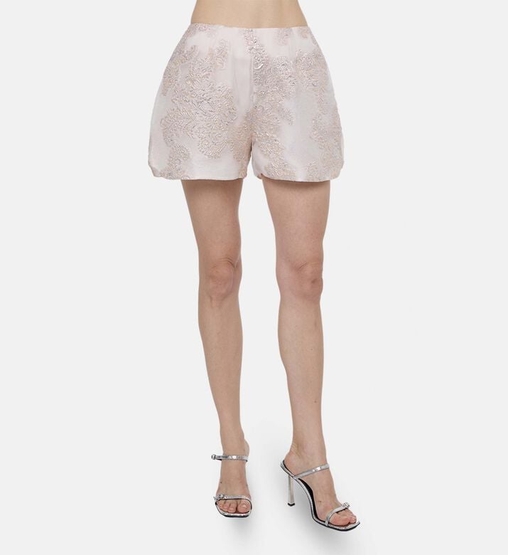 Anouki All-over Metallic Floral Shorts, Model View
