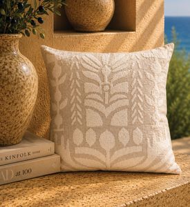 Home Deco and More Nalini Embroidered Throw Pillow 45x45 Cm, Packshot View