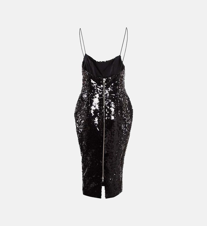 Alex Perry Black Sequin Sleeveless Dress M Preowned