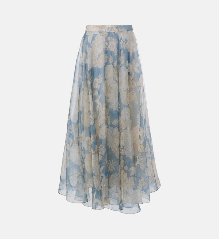 Alaia Flared Floral-print Skirt