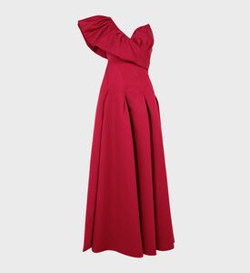 Ruffled-detail Flared Long Dress Ruffled-detail Flared Long Dress