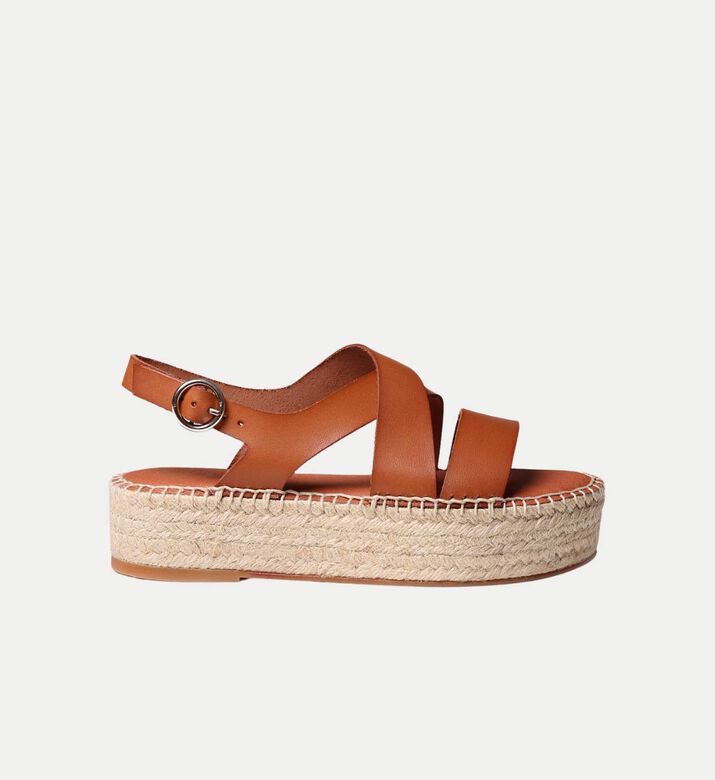 Amer Leather Open-toe Mid-wedge Espadrille