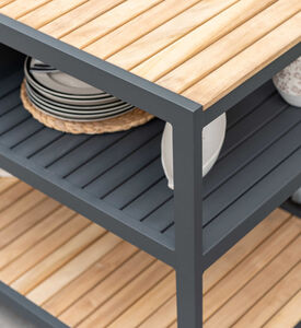 طاولة مطبخ خارجية من خشب الساج العنبر