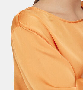 Satin Round Neck Fluid Top