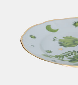 طبق فاكهة مزين بزخارف نباتية