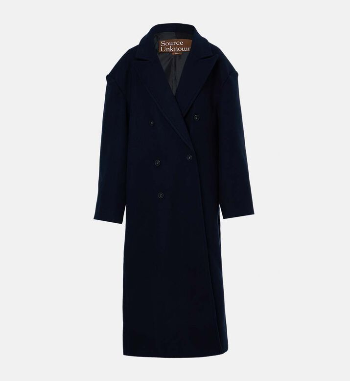 Source Unknown Double-breasted Button Closure Coat, Packshot View