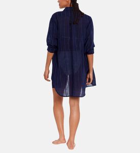 Linen Logo Seamless Maxi Shirt Linen Logo Seamless Maxi Shirt