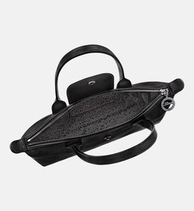 Longchamp Compact Leather Shoulder Bag, Black, Packshot View