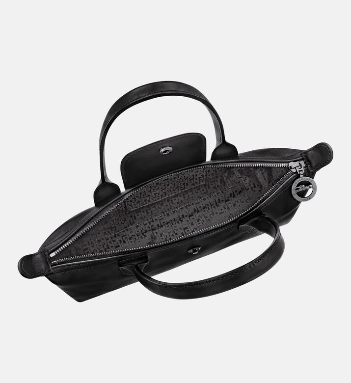 Longchamp Compact Leather Shoulder Bag, Black, Packshot View