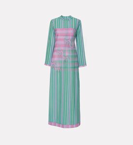 Reemami Stripe-print Long-sleeve Flared Dress, Packshot View