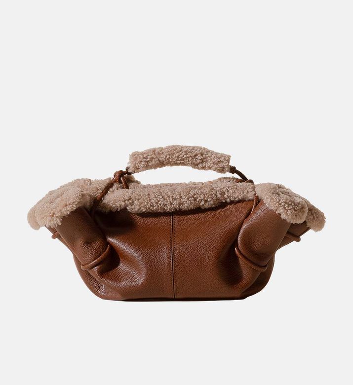 Arta Mini Curly Shearling Handbag