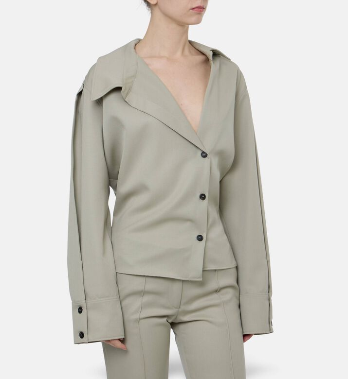 The Attico Poplin Button-down Shirt, Model View