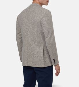 Hackett London Knit Single-breasted Closure Blazer, Model View
