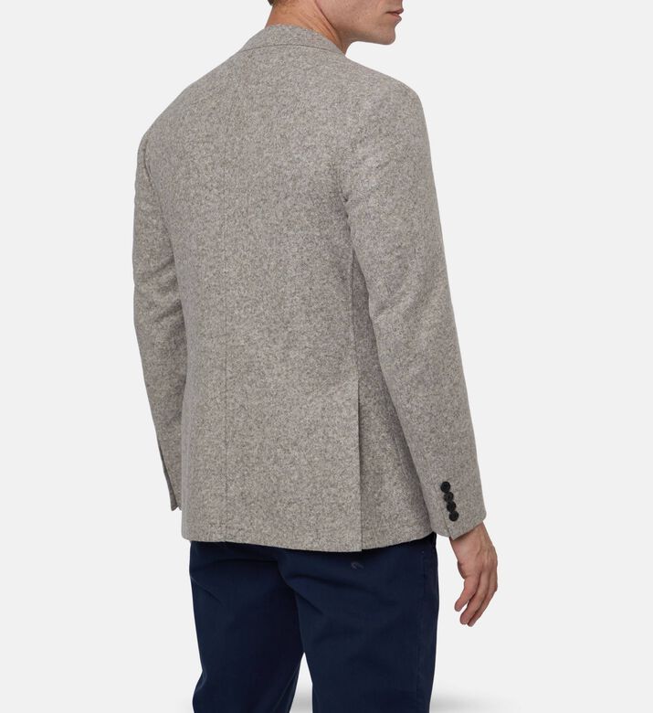 Hackett London Knit Single-breasted Closure Blazer, Model View