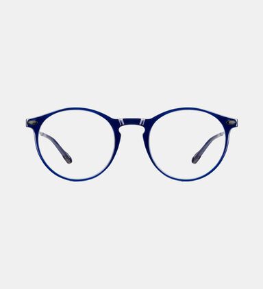 نظارات زرقاء فاتحة الشكل بيضاوية