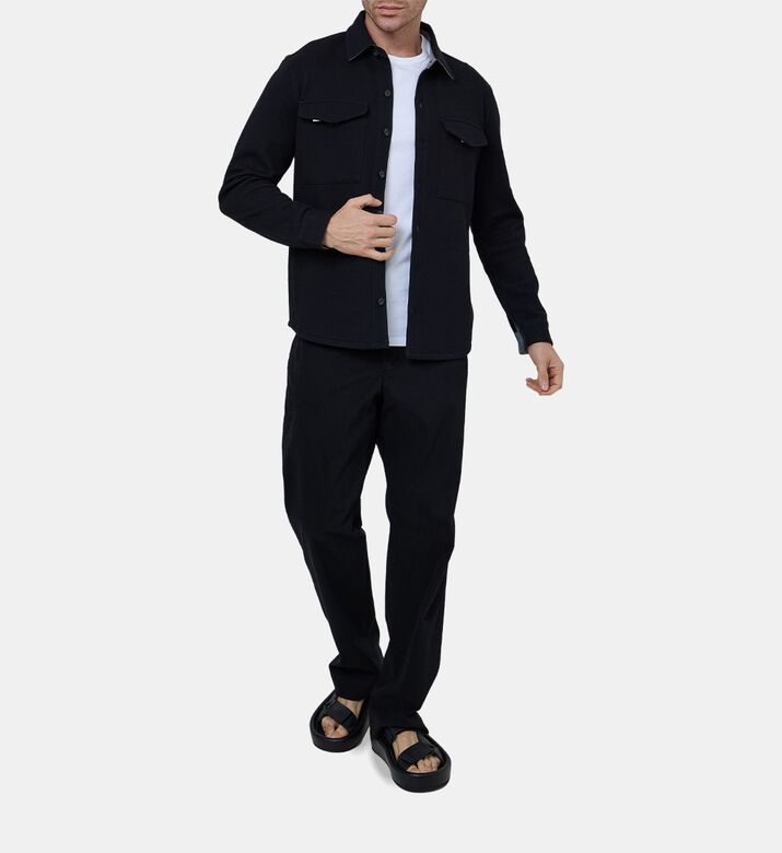 Cotton Flap Pockets Shirt Jacket