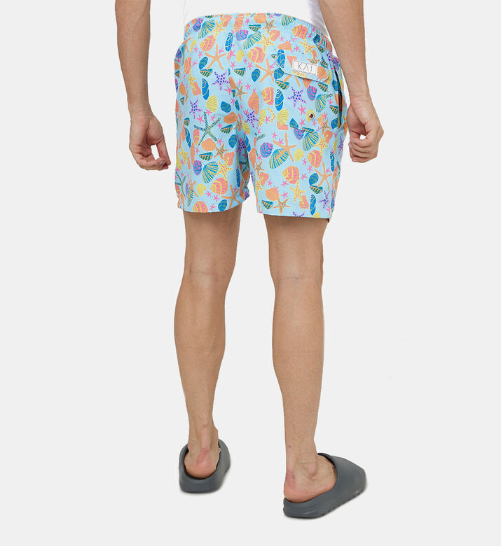 شورت سباحة بطبعة بحر للرجال