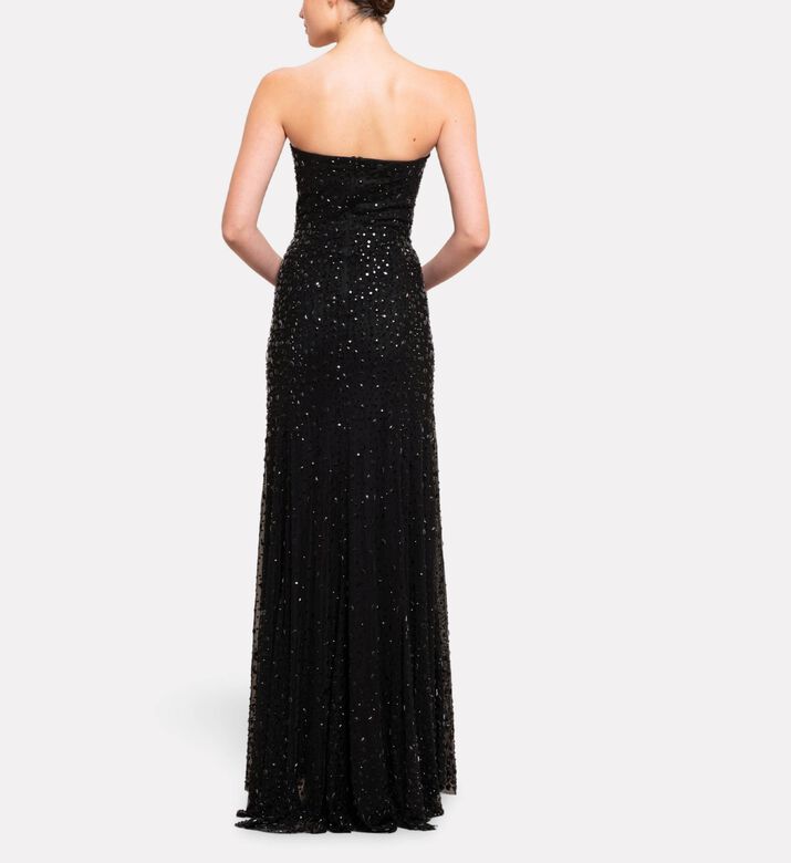 Michael Cinco Draped Cape Dress, Model View