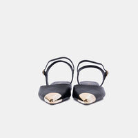 Pointed Toe Open Cap Leather Sandals
