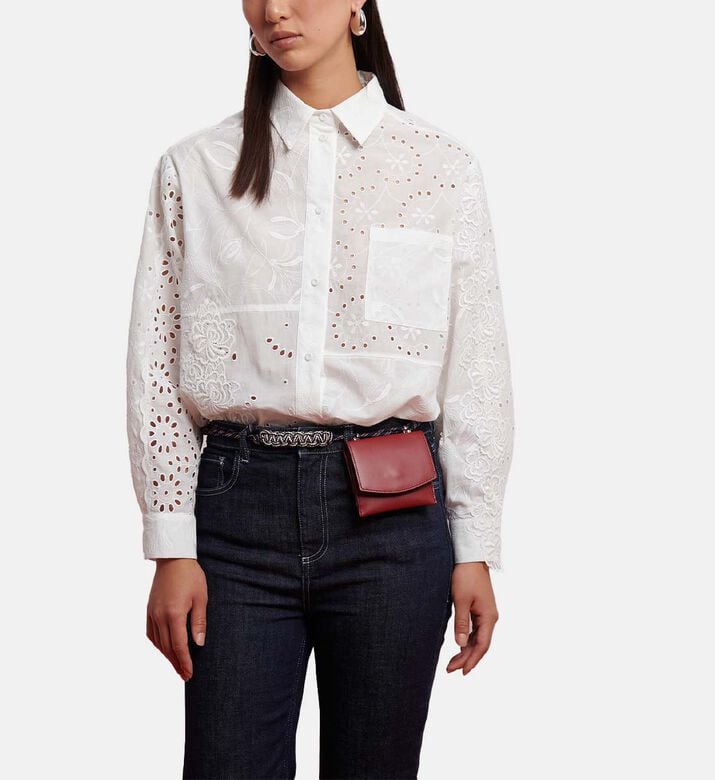 قميص بتطريز سانغالو مرقع قميص بتطريز سانغالو مرقع