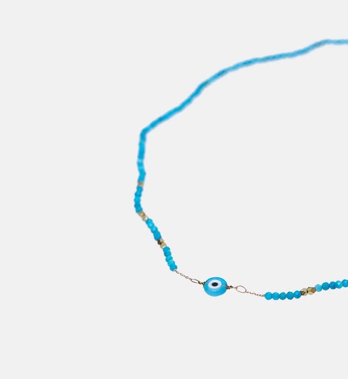 Turquoise Stone Beads Evil-eye Charm Necklace