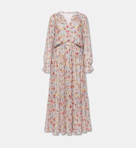Ganni Georgette Floral Long-sleeve Dress, Packshot View