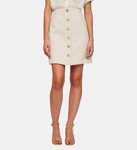 Iridescent Tweed Straight Skirt