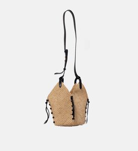 حقيبة كتف تامبا جلد رافيا