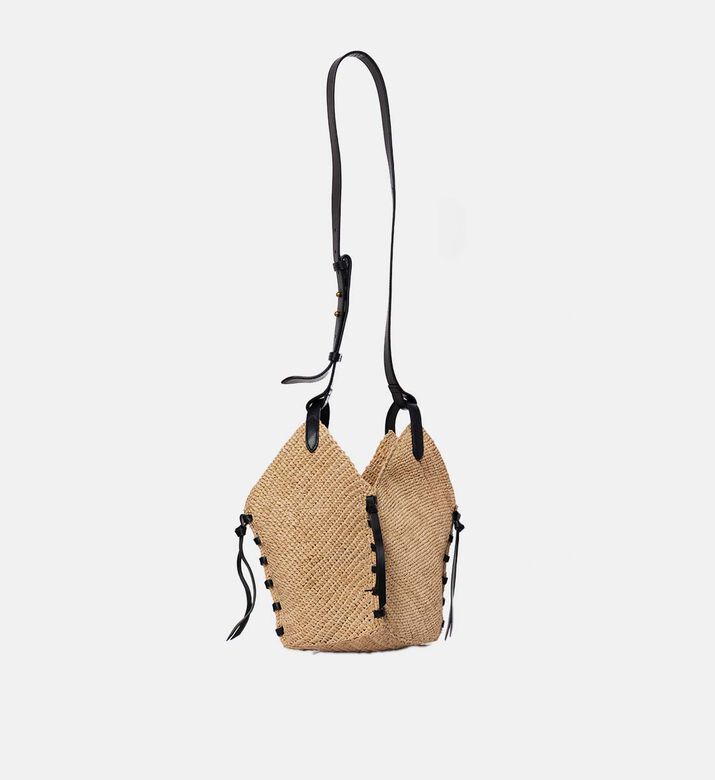 حقيبة كتف تامبا جلد رافيا