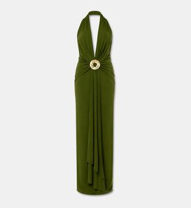 Cult Gaia Plunge Halter Maxi Dress, Packshot View