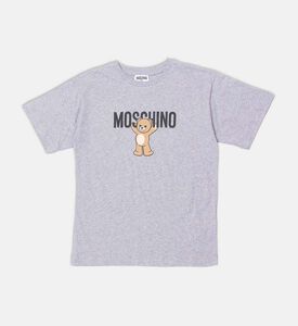 تيشيرت قصير الأكمام قطن بطبعة شعار دب تيدي