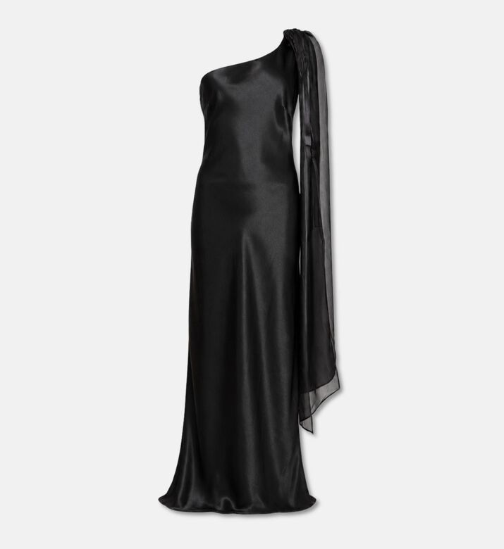JW PEI Satin One-shoulder Organza Bow Dress, Packshot View