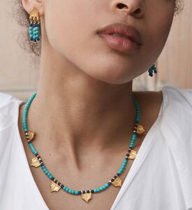 Ottoman Hands Lapis Beaded Necklace, Packshot View