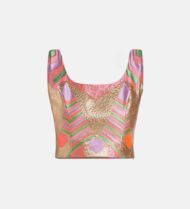 Nermin Brocade Crop Top